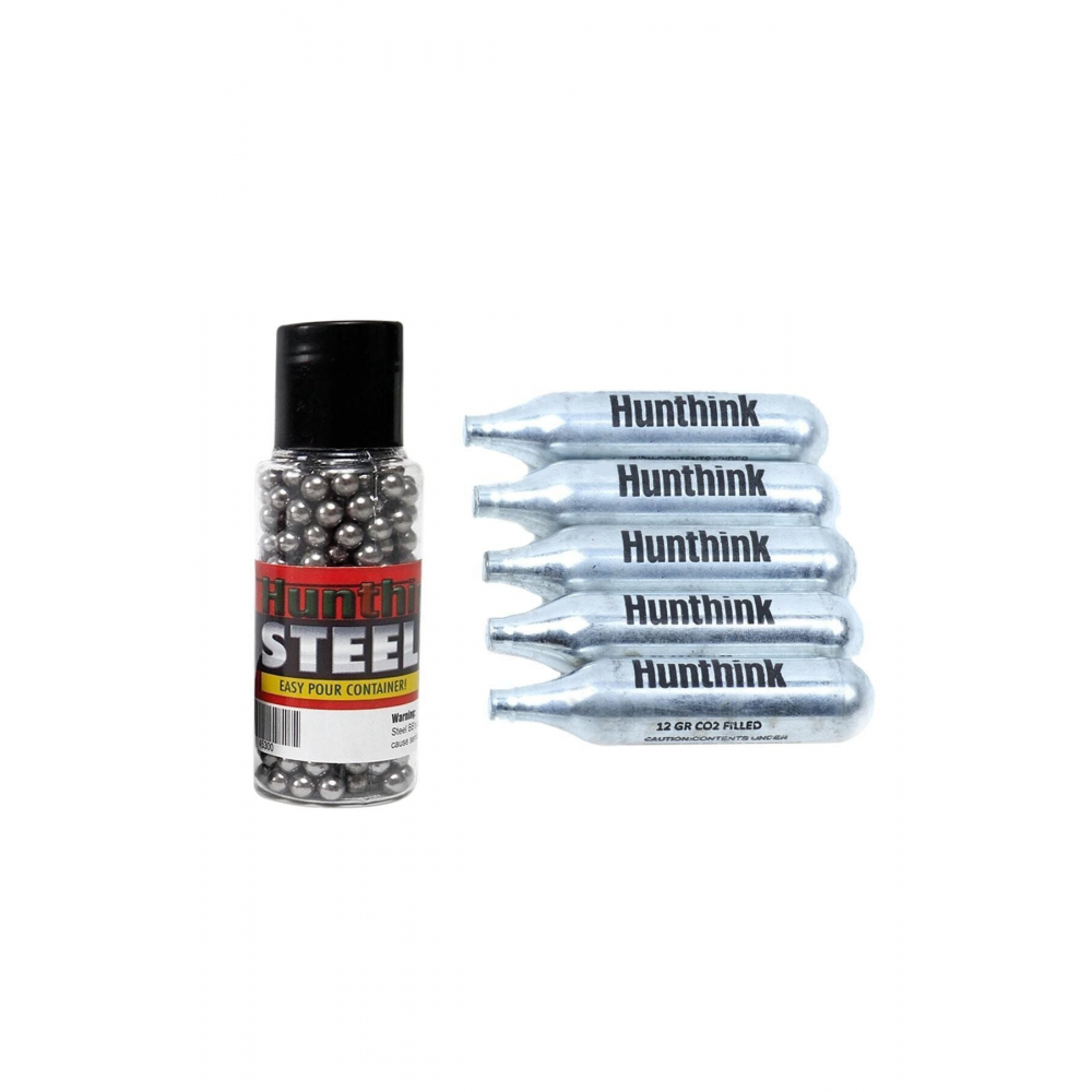4,5 Mm 300'lü Çelik Bilye Hunthink Co2 Tüp 5 Adet