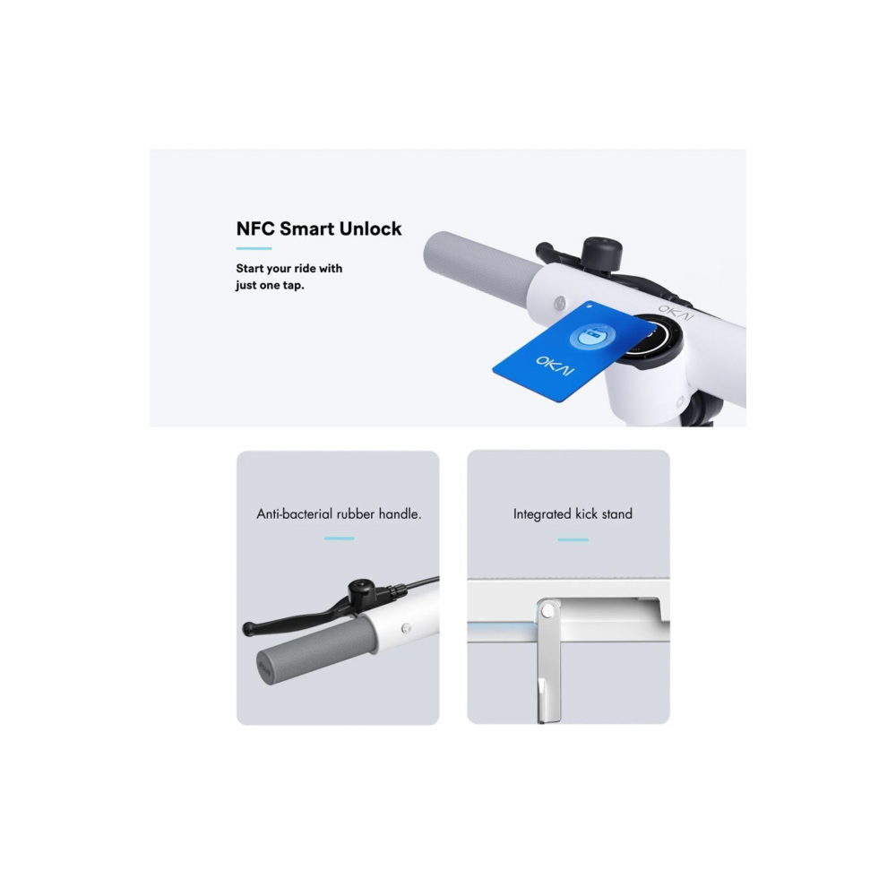 Es20 Neon Işıklı Elektrikli Scooter Max 600w 40 Km Menzil Nfc Kilit Ve Uygulama Kontrolü