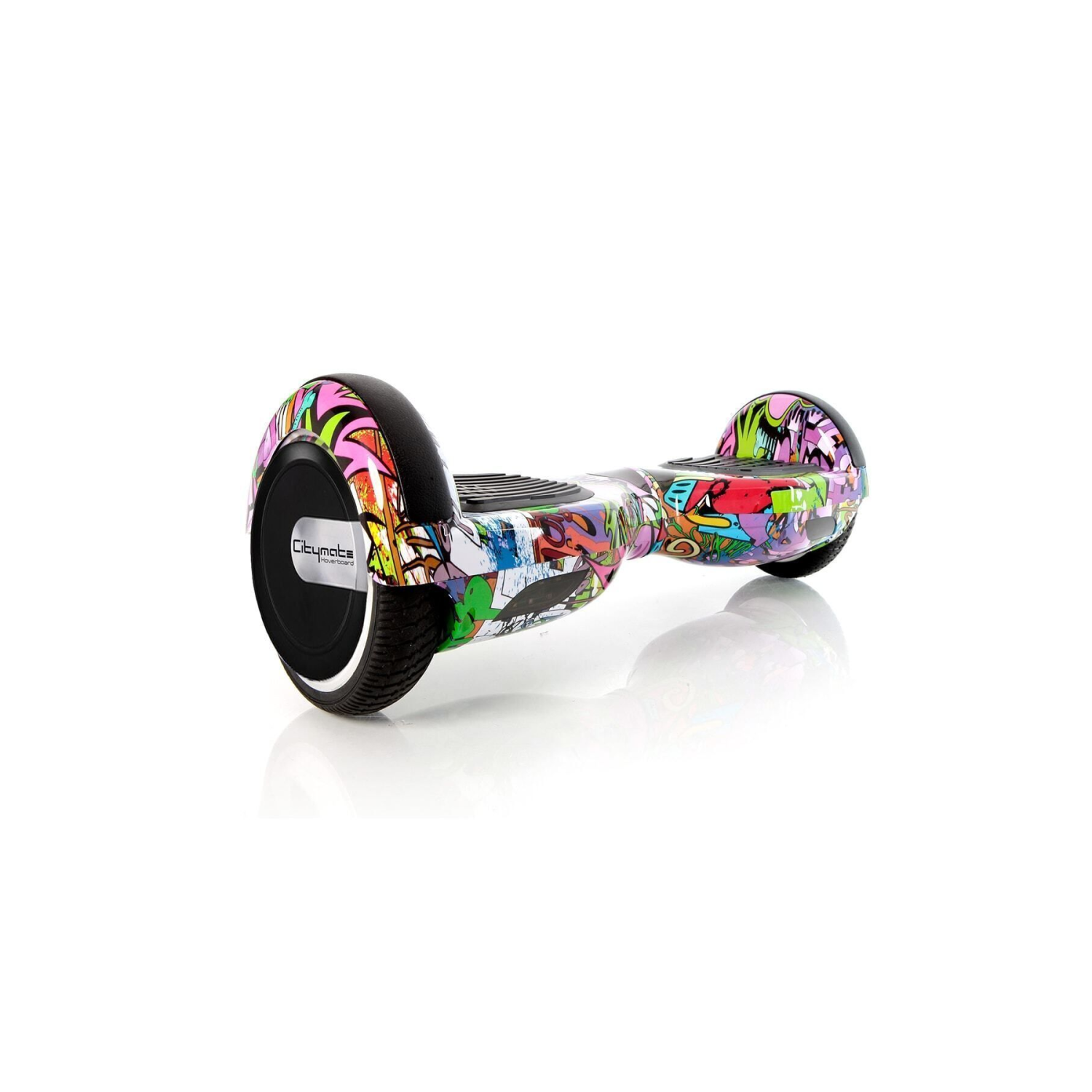 Elektrikli Kaykay Scooter Hoverboard 6.5 Inch Yaprak Grafity Desenli Akıllı D04