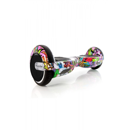 Elektrikli Kaykay Scooter Hoverboard 6.5 Inch Yaprak Grafity Desenli Akıllı D04