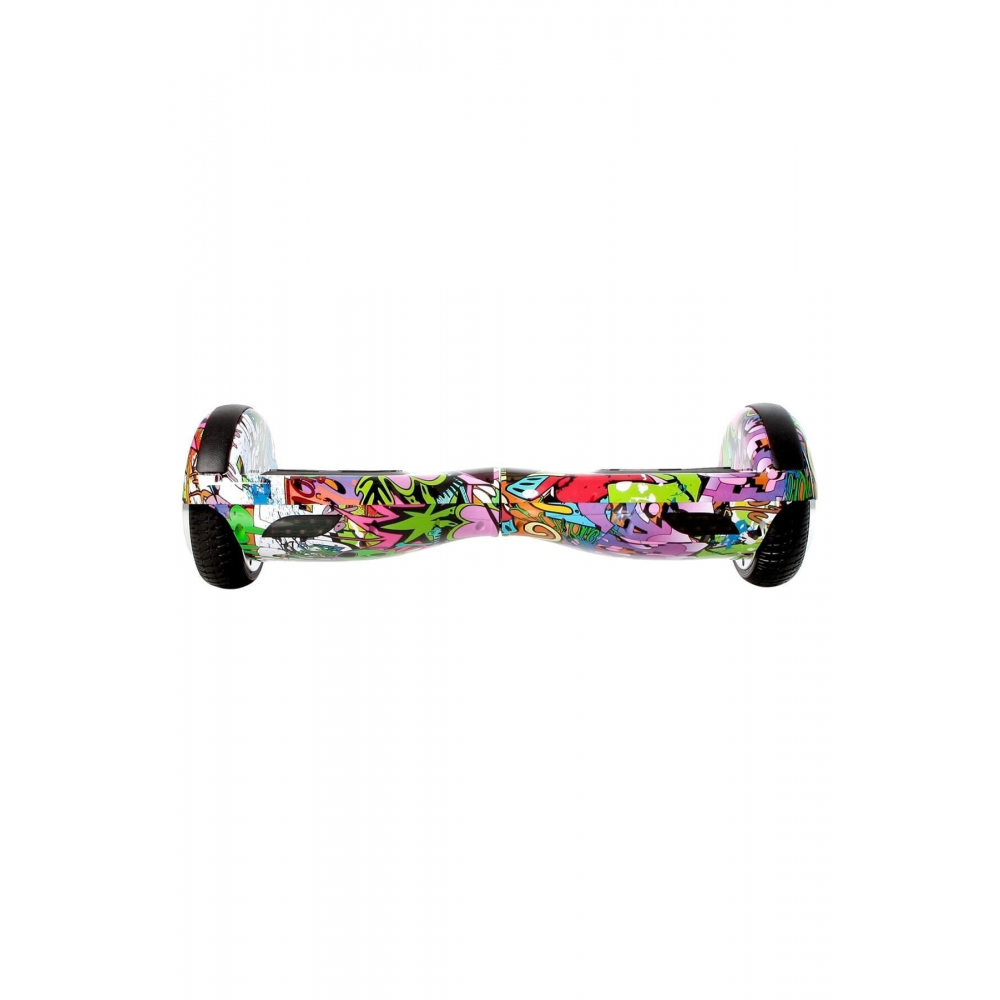 Elektrikli Kaykay Scooter Hoverboard 6.5 Inch Yaprak Grafity Desenli Akıllı D04