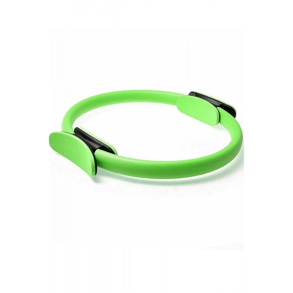 40 Cm Pilates Çemberi Deluxe Tutamaçlı Plates Ring Circle Egzersiz Cemberi Yeşil