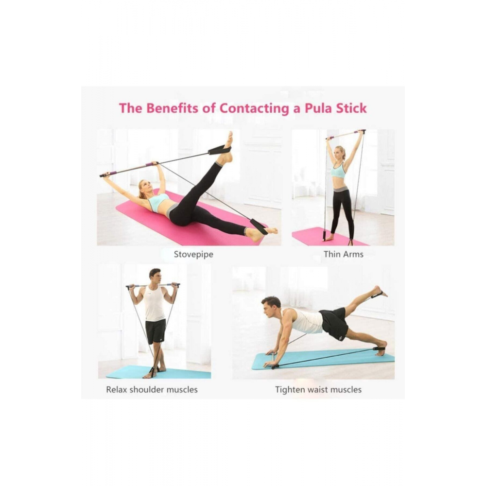 Portable Pilates Studio Jimnastik Egzersiz Çubuğu Pilates Direnç Lastiği