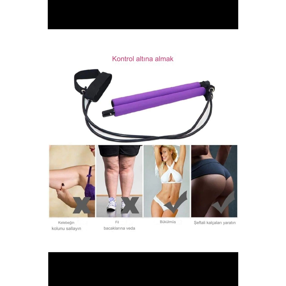 Squat Pilates Studio Evde Spor Egzersiz Çubuğu Kalça Basen Sıkılaştırıcı Pilates Barı Plates