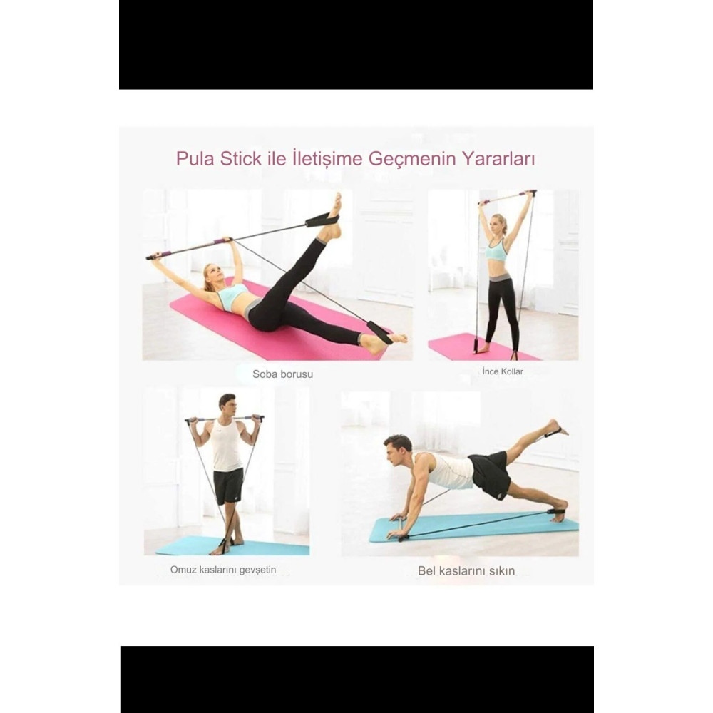 Squat Pilates Studio Evde Spor Egzersiz Çubuğu Kalça Basen Sıkılaştırıcı Pilates Barı Plates