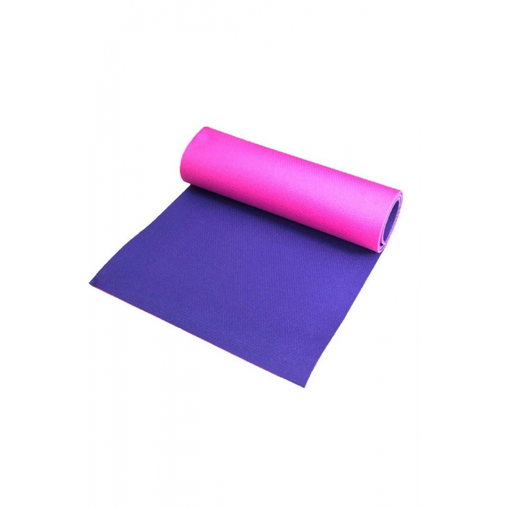 Pembe Mor Taşıma Askılı Pilates Minderi & Yoga Matı Kamp Matı Kaymaz Yüzey Dayanıklı Çift Taraflı