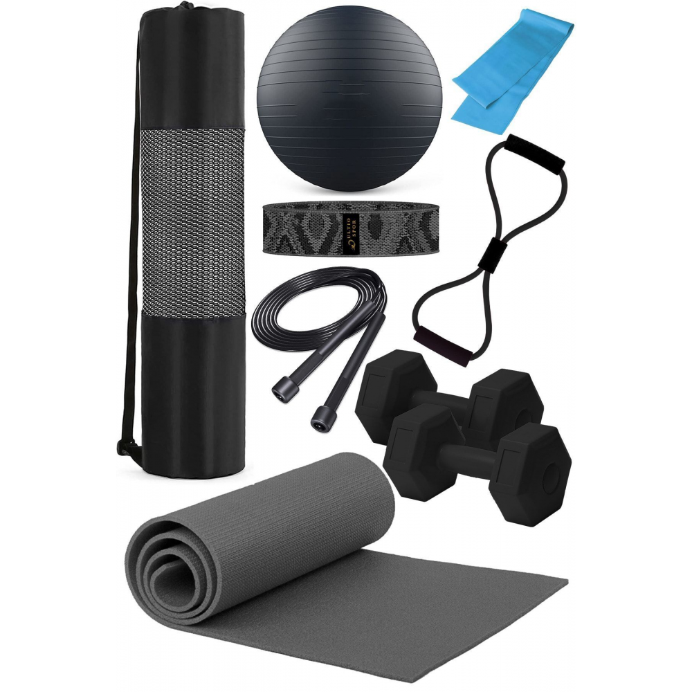 9 Parça Pilates Seti Taşıma Çantası Ve Tüm Pilates Malzemeleri Ekonomik Set Yeni Sezon
