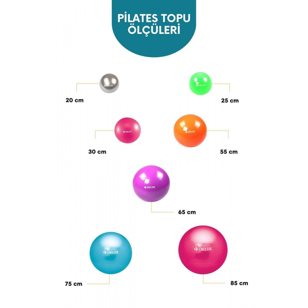 55 cm Fuşya Deluxe Pilates Topu Ve Çift Yönlü Pompa Seti