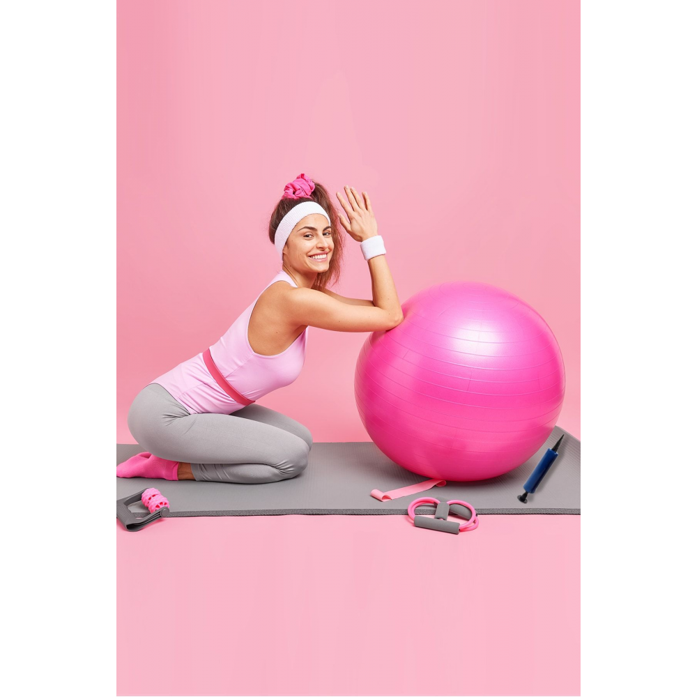 Dayanıklı Yüksek Kalite Fitilli Pilates Topu Ve Pompa Seti Denge,aerobik,yoga,fitness Topu