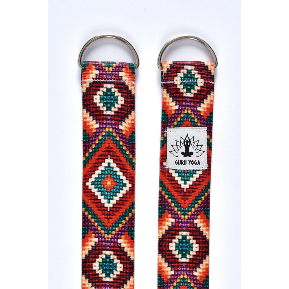 Desenli Mat Taşıma Askısı Kırmızı