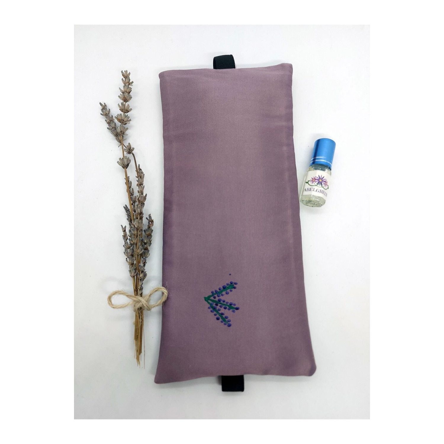 Lavanta Göz Yastığı-yoga-aromaterapi- Gül Kurusu Renk Pamuk Saten