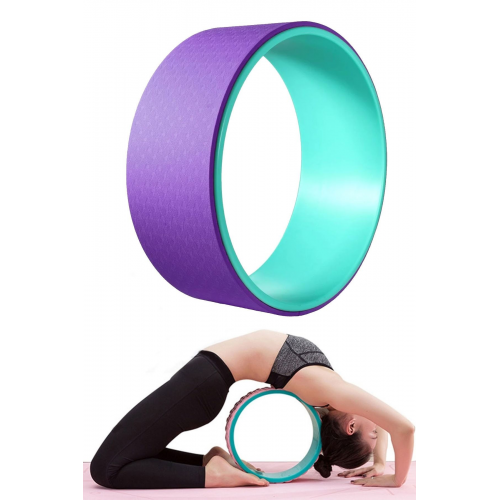 Yoga Wheel Yoga Halkası Yoga Tekerleği Pilates Ve Yoga Balance Mor-yeşil