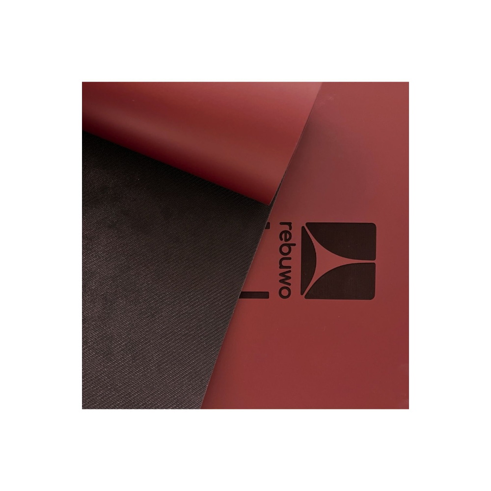 Çizgi Tasarımlı 5 mm Ekstra Kaydırmaz Doğal Kauçuk Yoga Matı Pilates Mat Bordo