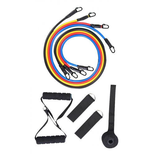 10'lu Pilates Ve Yoga Direnç Lastiği Seti