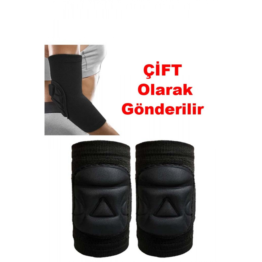 Çiftli Voleybol Dirsekliği Kaleci Dirsekliği Kabartma Sünger Destekli