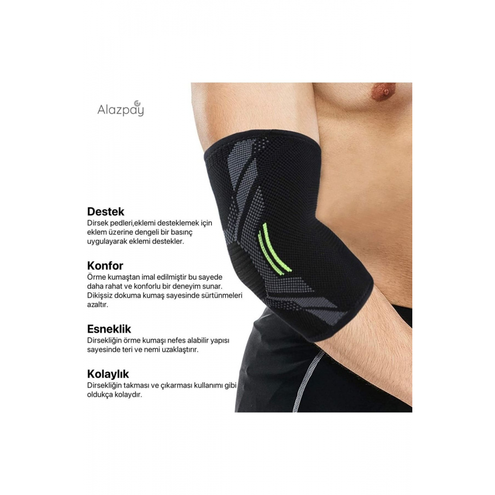 Fitness Tenis Basketbol Ortopedik Spor Outdoor Antreman Örme Silikon Dirseklik (1 ADET)