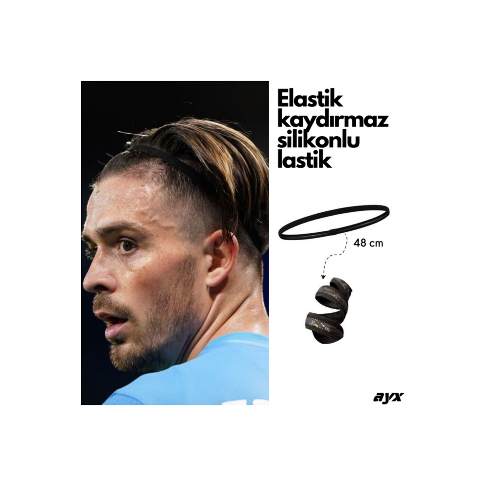 Elastik Silikonlu Saç Tokası Kaydırmaz Spor Saç Bandı Tokası Tekli