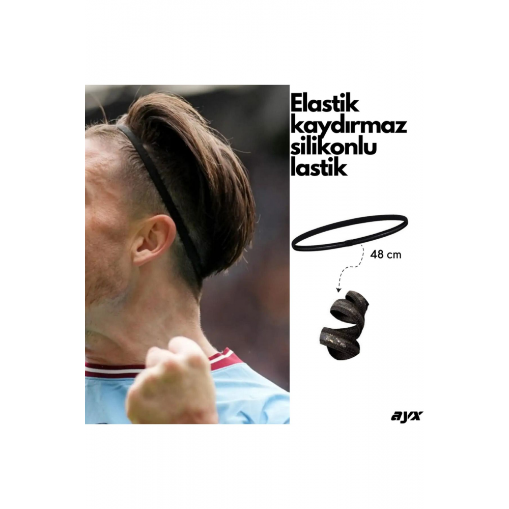 Elastik Silikonlu Saç Tokası Kaydırmaz Spor Saç Bandı Tokası Tekli