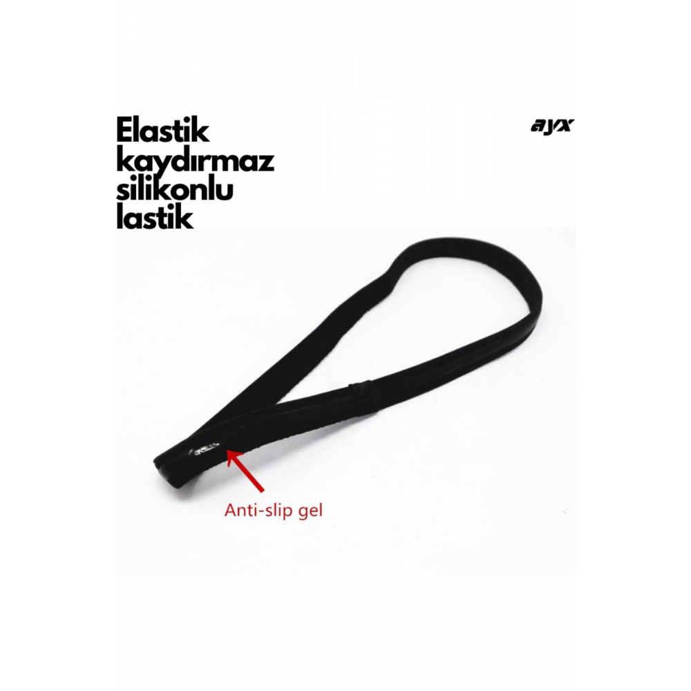 Elastik Silikonlu Saç Tokası Kaydırmaz Spor Saç Bandı Tokası Tekli