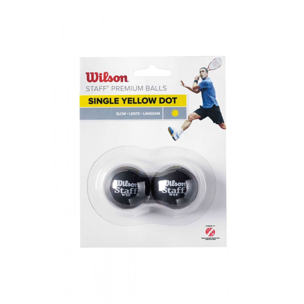 WRT6178 2'li Staff Squash Topu Sarı Nokta