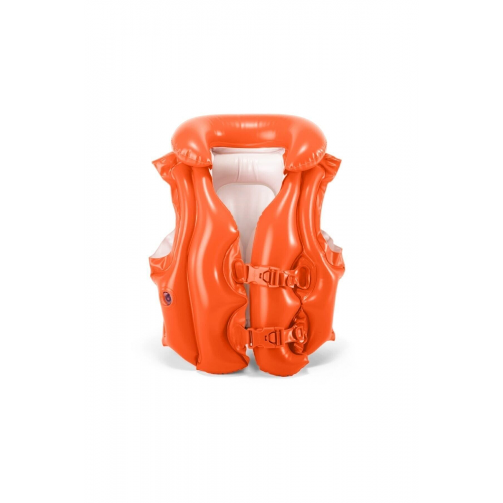 Yakalı Şişme Yelek Kırmızı 50x47 Cm