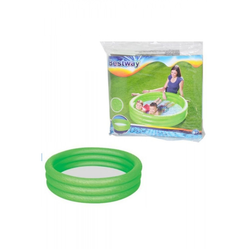 Bw51025 Şişme 3 Halkalı Yuvarlak Çocuk Havuzu 122x25cm Poşetli