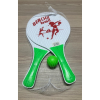 Deniz sahil havuz plaj tenis raketi ve kaliteli top fileli set (2 RAKET + 1 TOP)