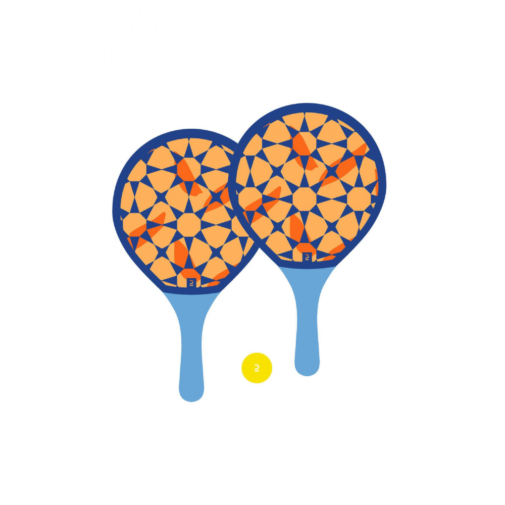 Plaj Tenisi Raket Seti - Turuncu - Woody Racket