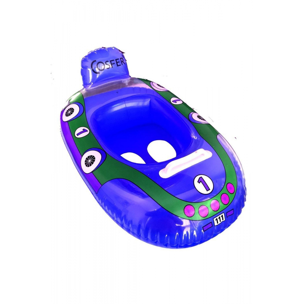 Konforlu Araba Figürlü Şişme Çocuk Deniz Botu 66x25 Cm