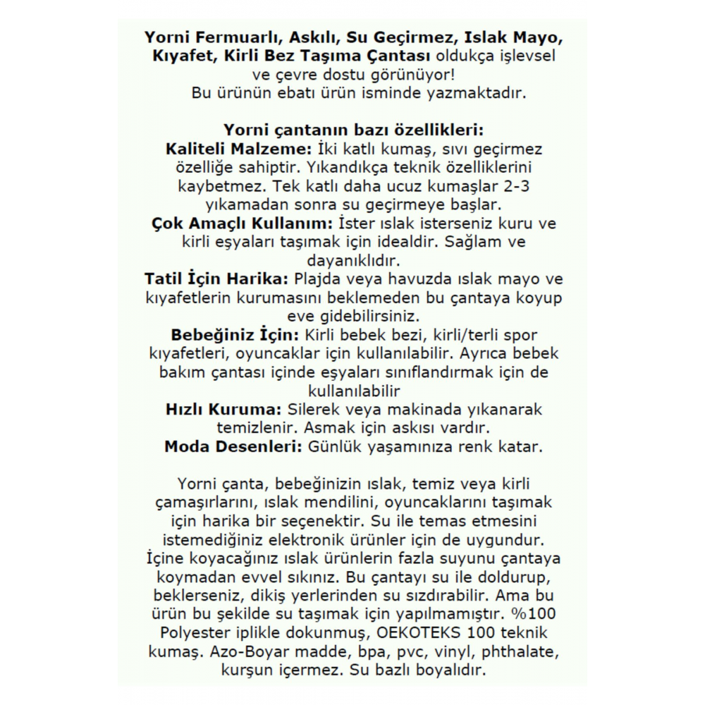 43x46cm, Sea World, Su Geçirmez Islak Mayo Çantası, Torbası