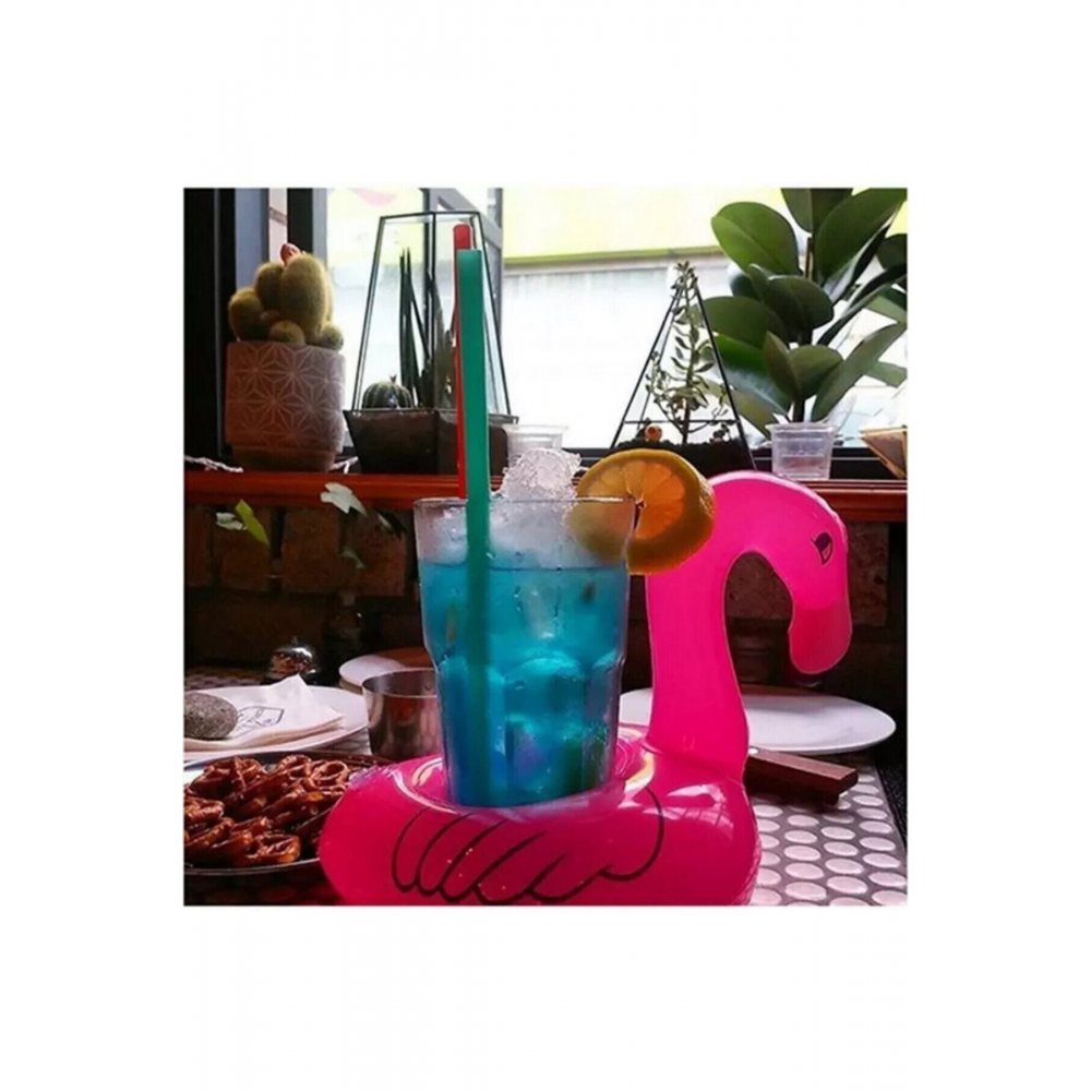 Flamingo Şişme Deniz Havuz Bardak Tutucu Float Bar 18-22cm