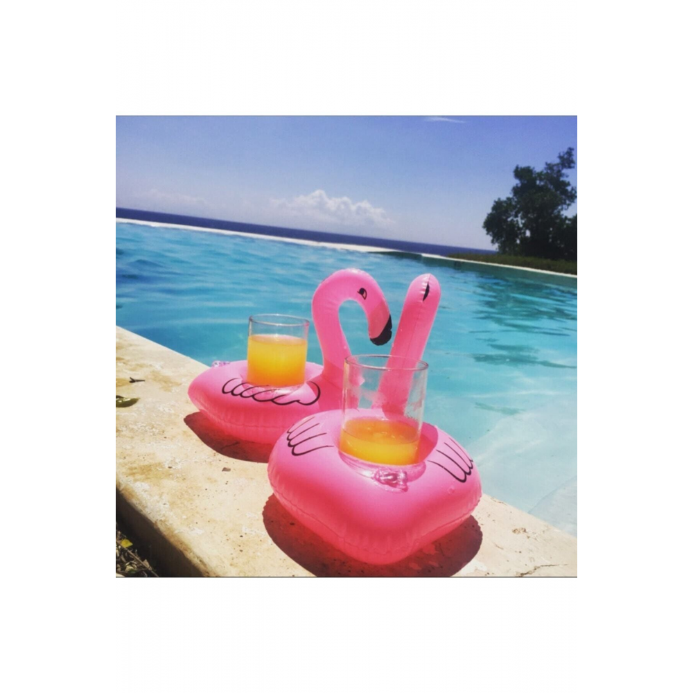 Flamingo Şişme Deniz Havuz Bardak Tutucu Float Bar 18-22cm