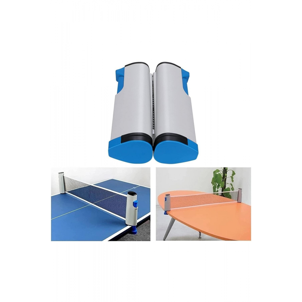 Masa Tenisi Filesi Raket Top Seti 6lı Otomatik Gerdirme Mekanizmalı Tüm Masalara Uyumlu Pinpon Ağı