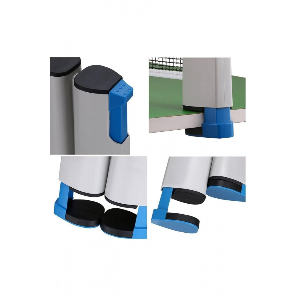 Masa Tenisi Filesi Raket Top Seti 6lı Otomatik Gerdirme Mekanizmalı Tüm Masalara Uyumlu Pinpon Ağı