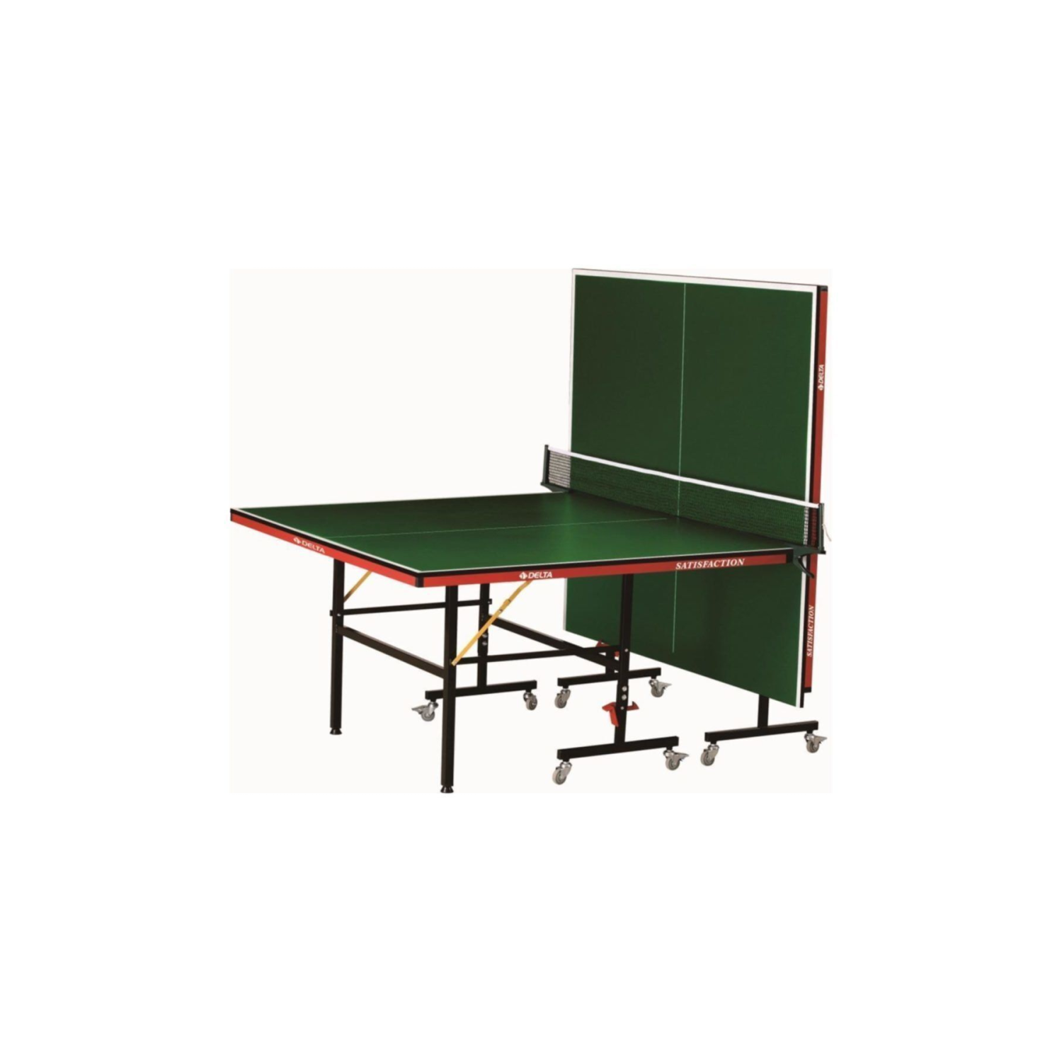 Satisfaction 16 mm Deluxe Katlanabilir Yeşil Masa Tenisi Masası + Ağ-Demir + 2 Raket + 3 Top