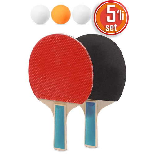 Masa Tenisi Raketi Seti Tenis Topu Set 5 Parça Başlangıç Seti