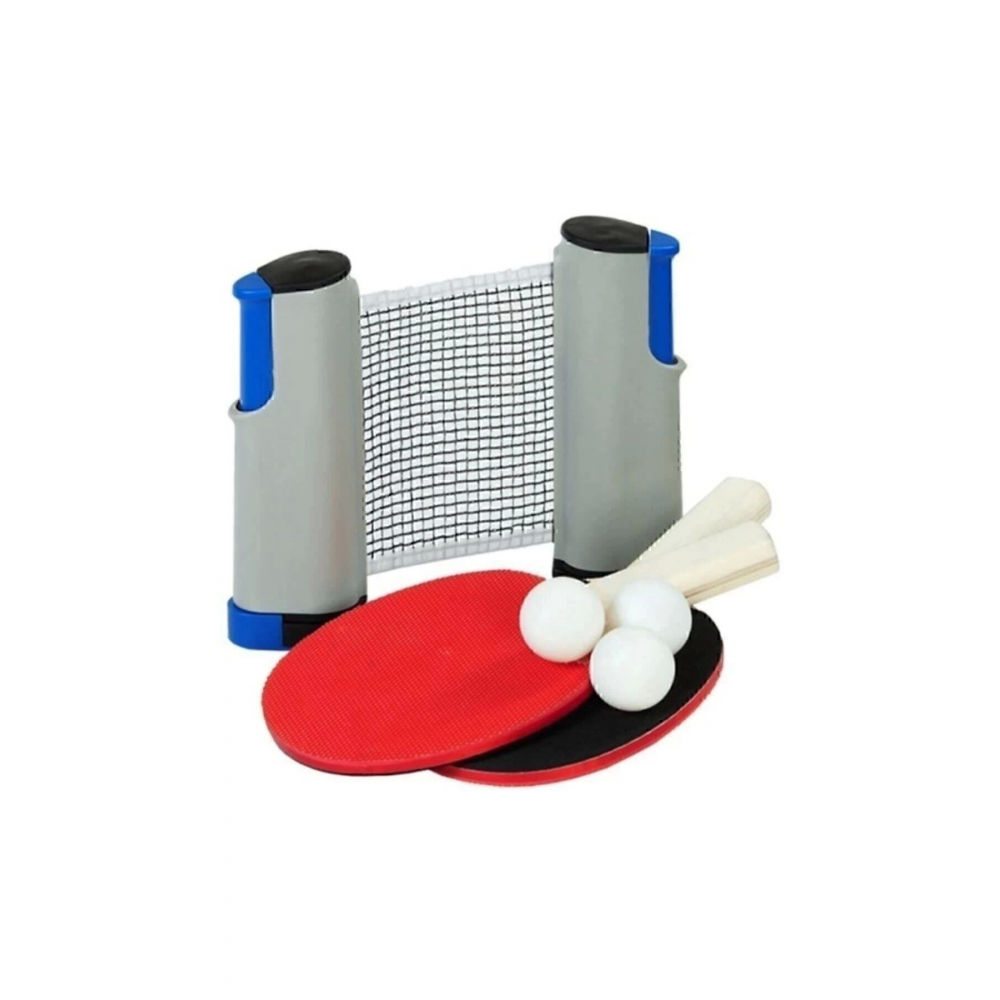 Açılır Kapanır Ayarlı Masa Tenisi File 2 Raket 3 Top Set