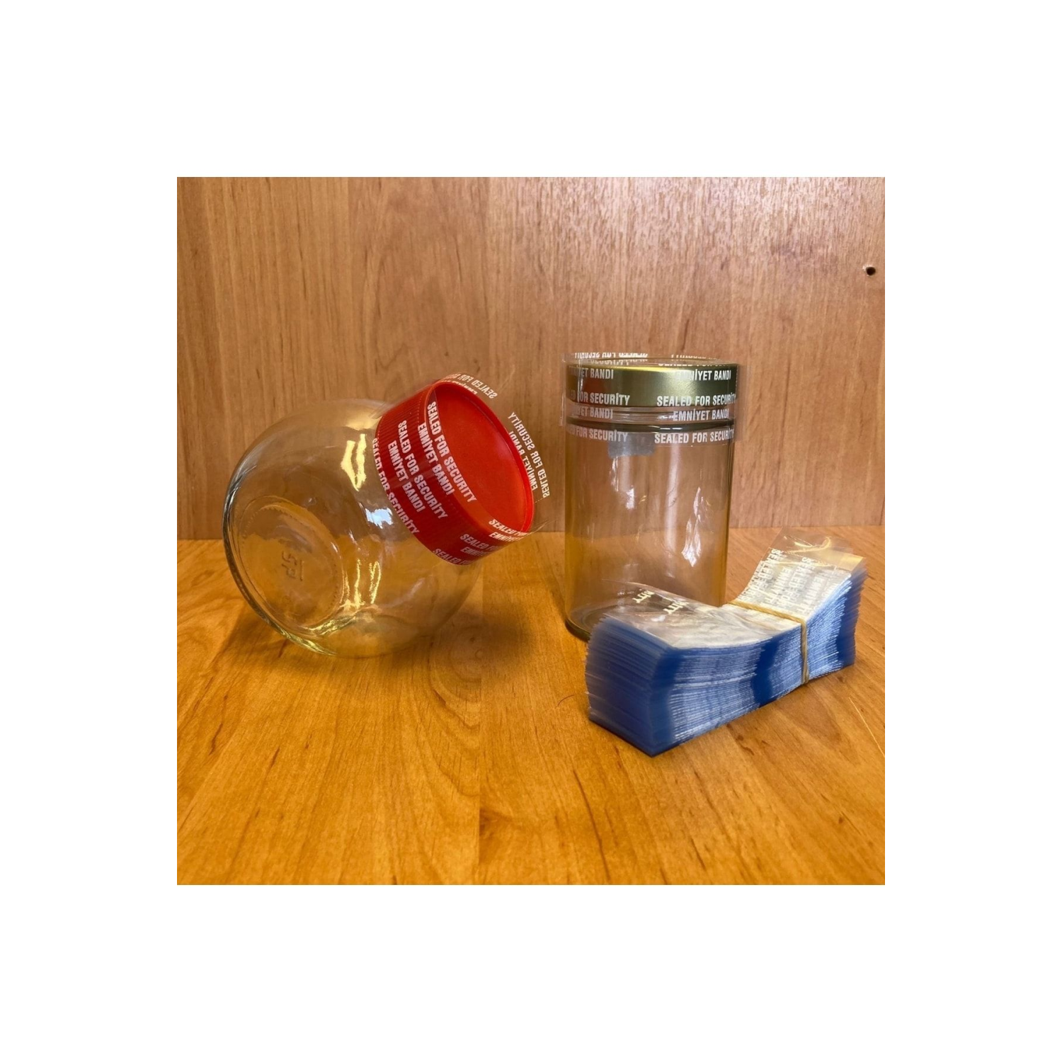 Emniyet Bandı 66 Mm Ağız Uyumlu - 100 Gr - 217 Adet - Yazılı - Kavanoz Garanti Bantı