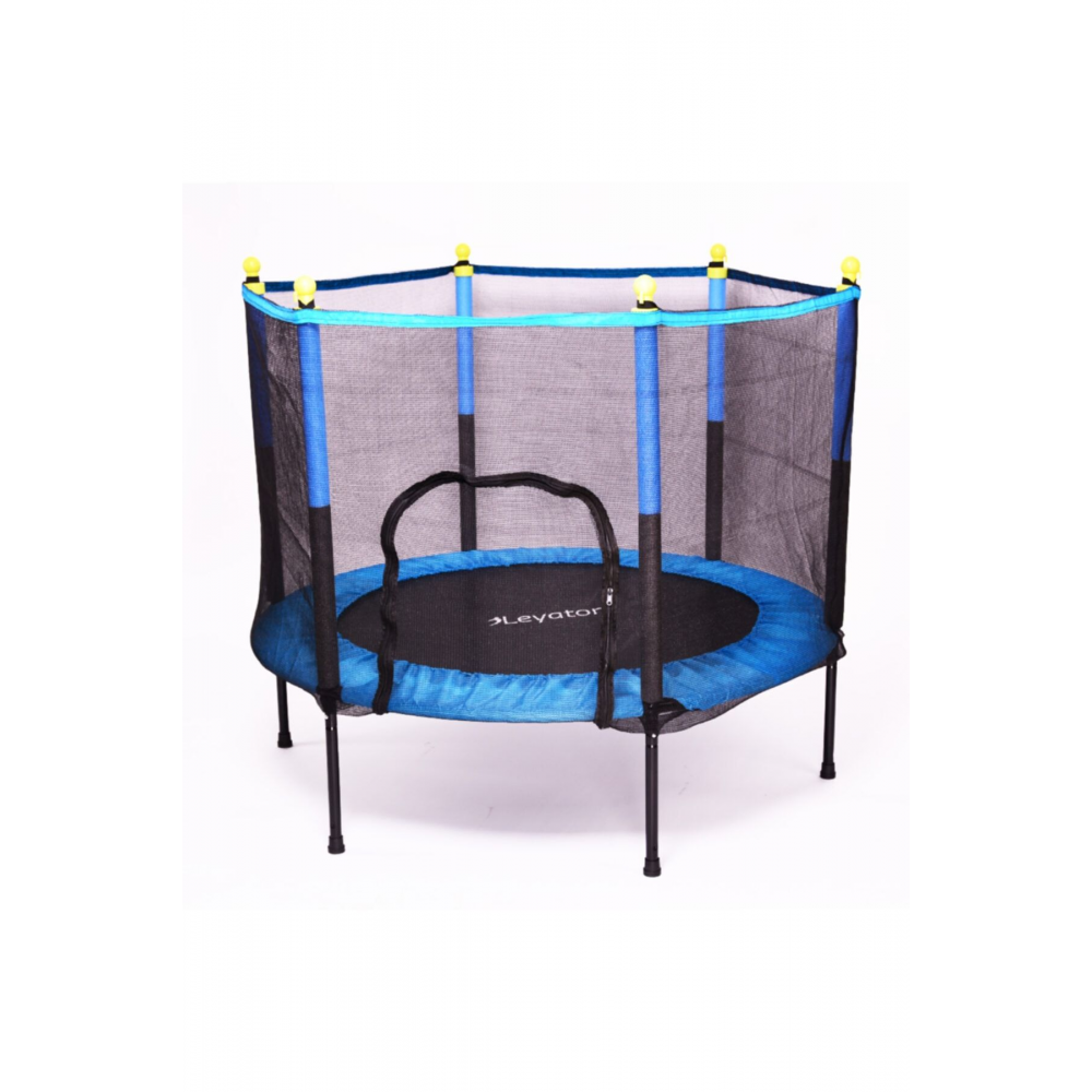 Fileli Büyük Boy Trambolin 140 Cm Çap Mavi Kolay Kurulum