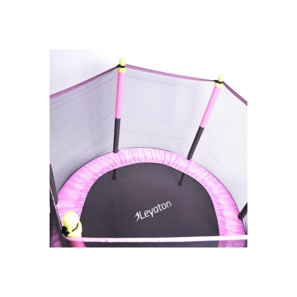 Fileli Büyük Boy Trambolin 140 Cm Çap Pembe