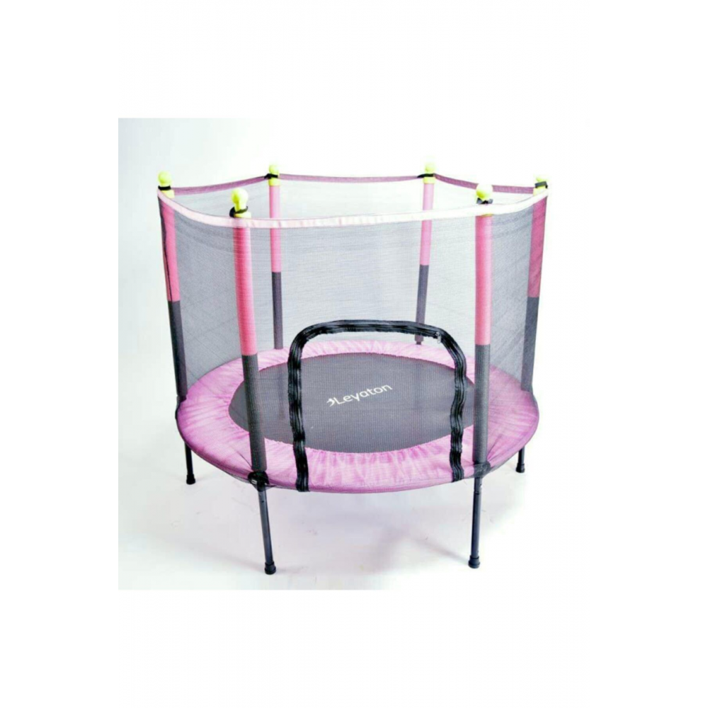 Fileli Büyük Boy Trambolin 140 Cm Çap Pembe