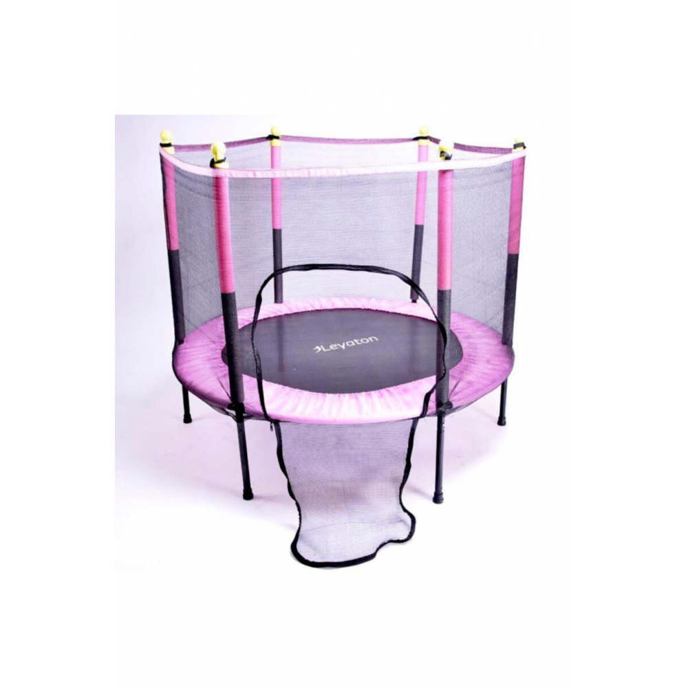 Fileli Büyük Boy Trambolin 140 Cm Çap Pembe