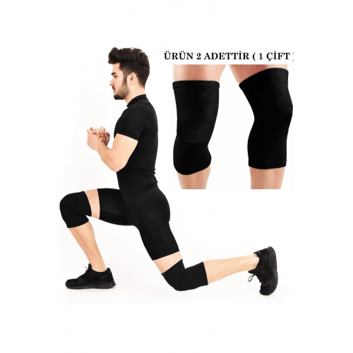 2'li Fitness Spor Dizlik, Ortopedik Antrenman Dizliği , Knee Sleeve Unisex Koşu Dizliği Spor Dizliği