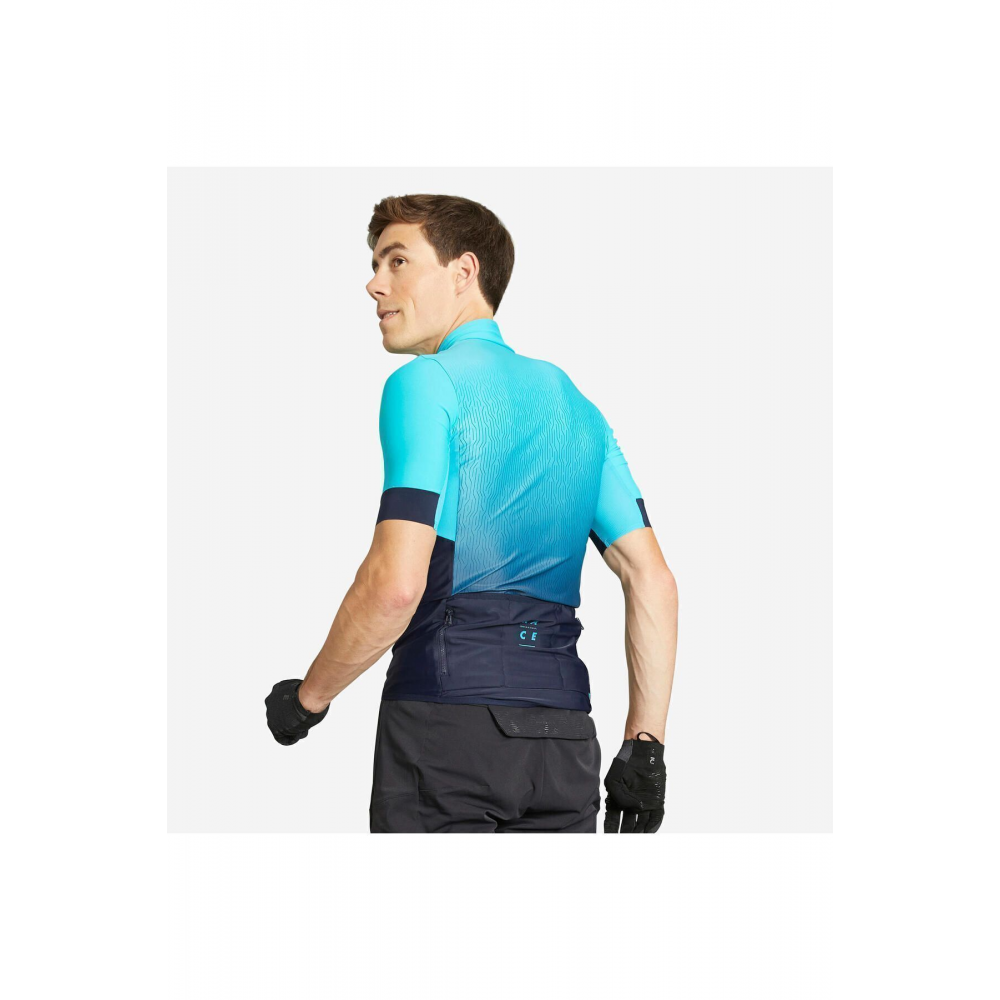 Erkek Kısa Kollu Dağ Bisikleti Forması - Turkuaz - Race 720