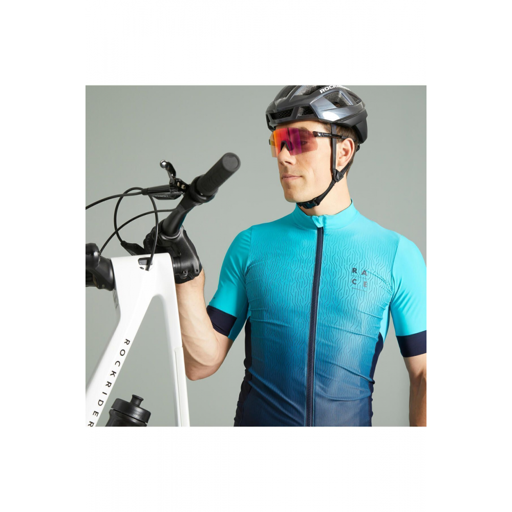 Erkek Kısa Kollu Dağ Bisikleti Forması - Turkuaz - Race 720