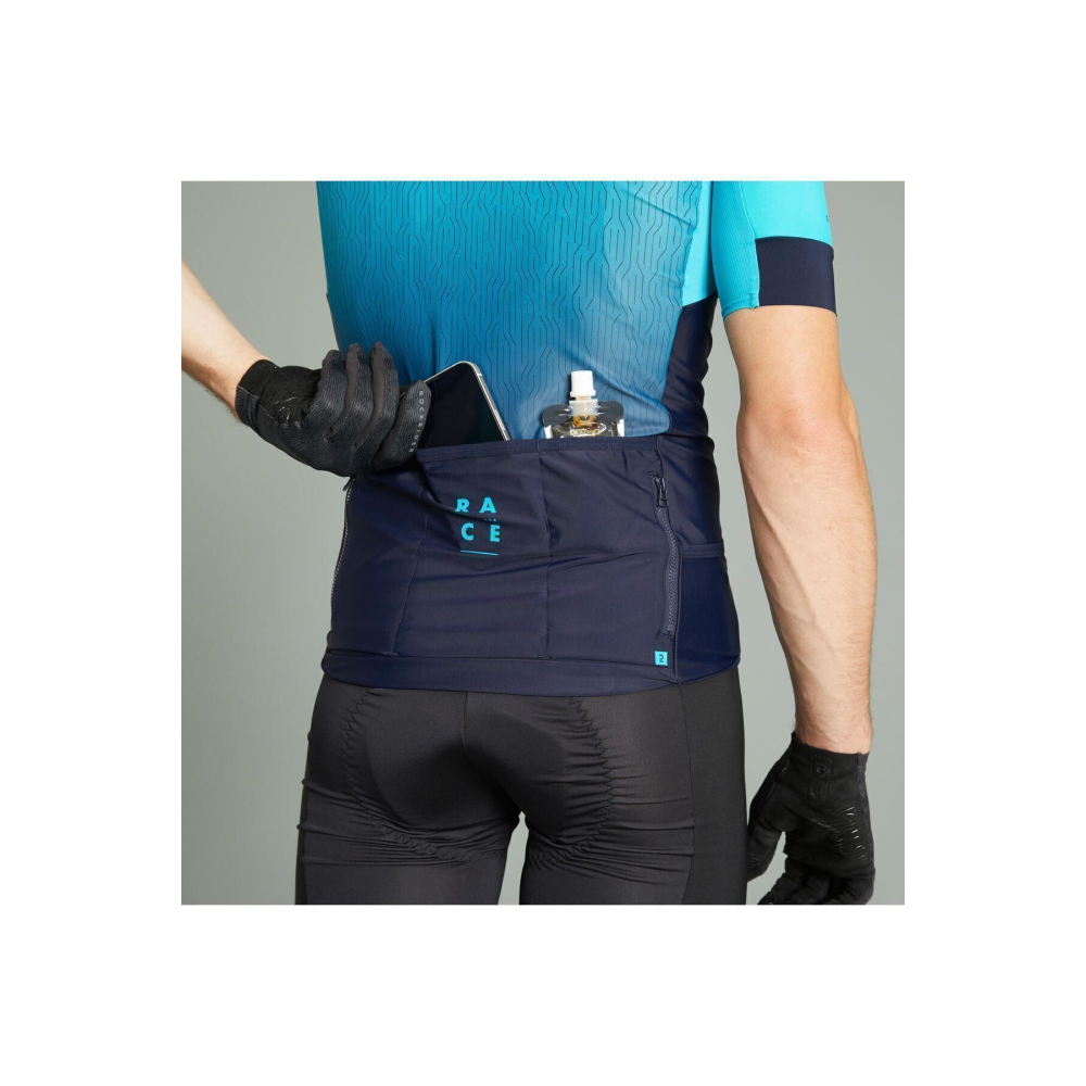 Erkek Kısa Kollu Dağ Bisikleti Forması - Turkuaz - Race 720