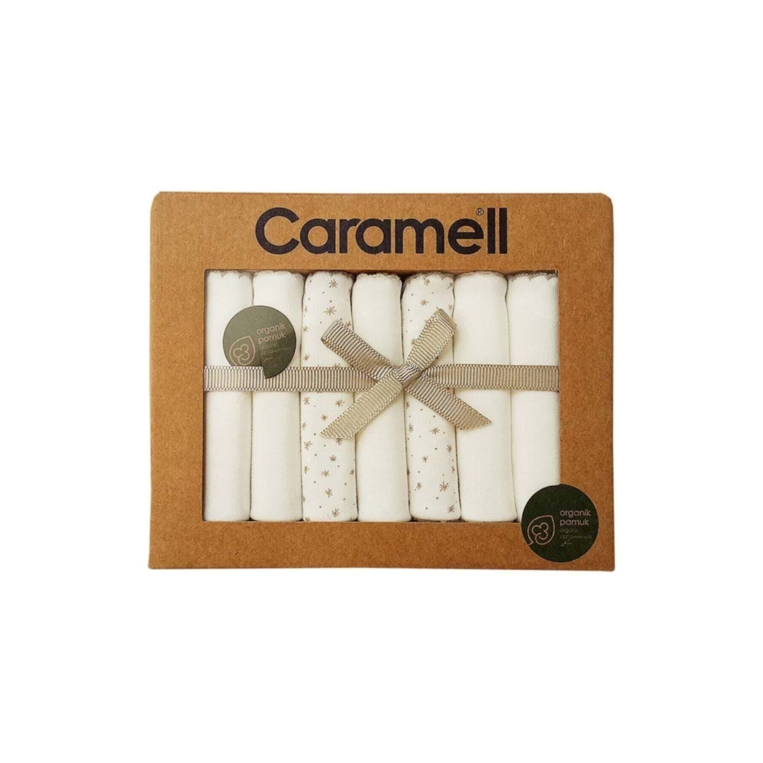 Bebek Soft Girl Penye Ağız Mendili 7 Li Ekru