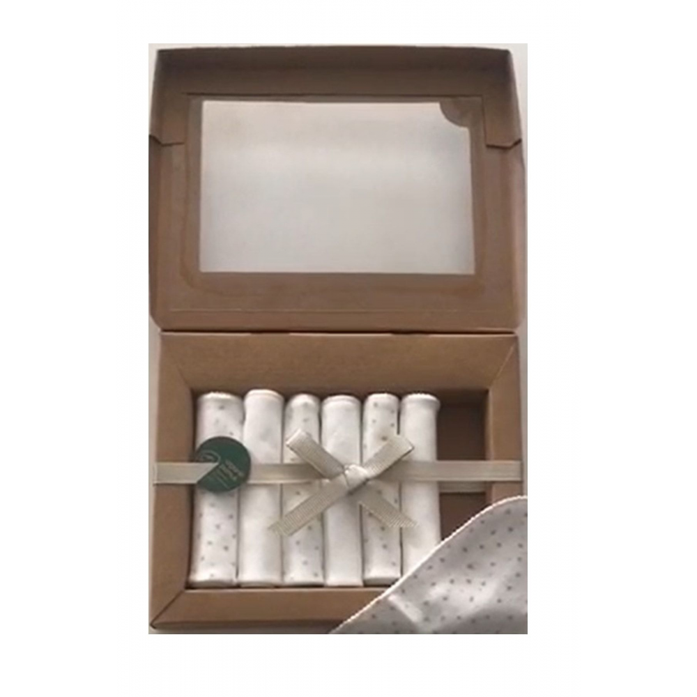 Bebek Soft Girl Penye Ağız Mendili 7 Li Ekru