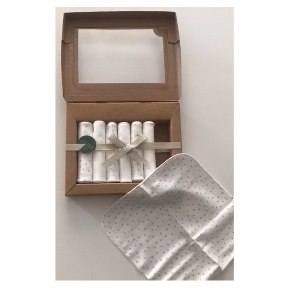 Bebek Soft Girl Penye Ağız Mendili 7 Li Ekru