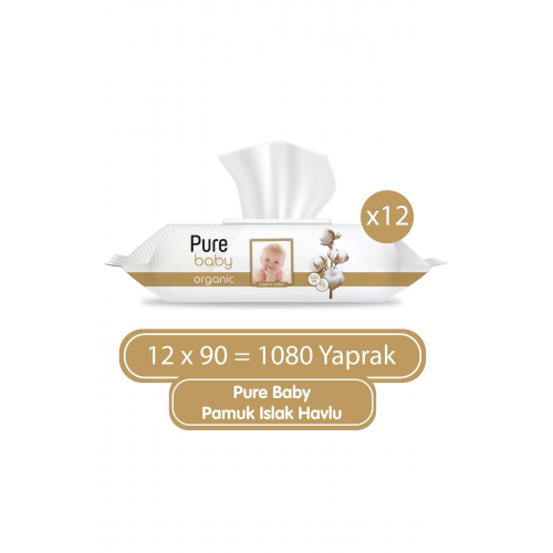 Organik Pamuklu Islak Havlu 12×90 (1080 Yaprak)